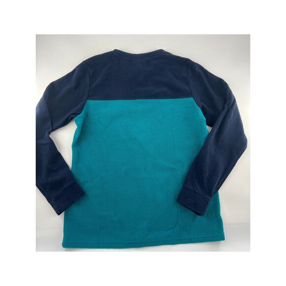 Patagonia Fleece Sweatshirt Womens Medium Blue Teal Pullover Long Sleeve Preppy - Picture 8 of 10